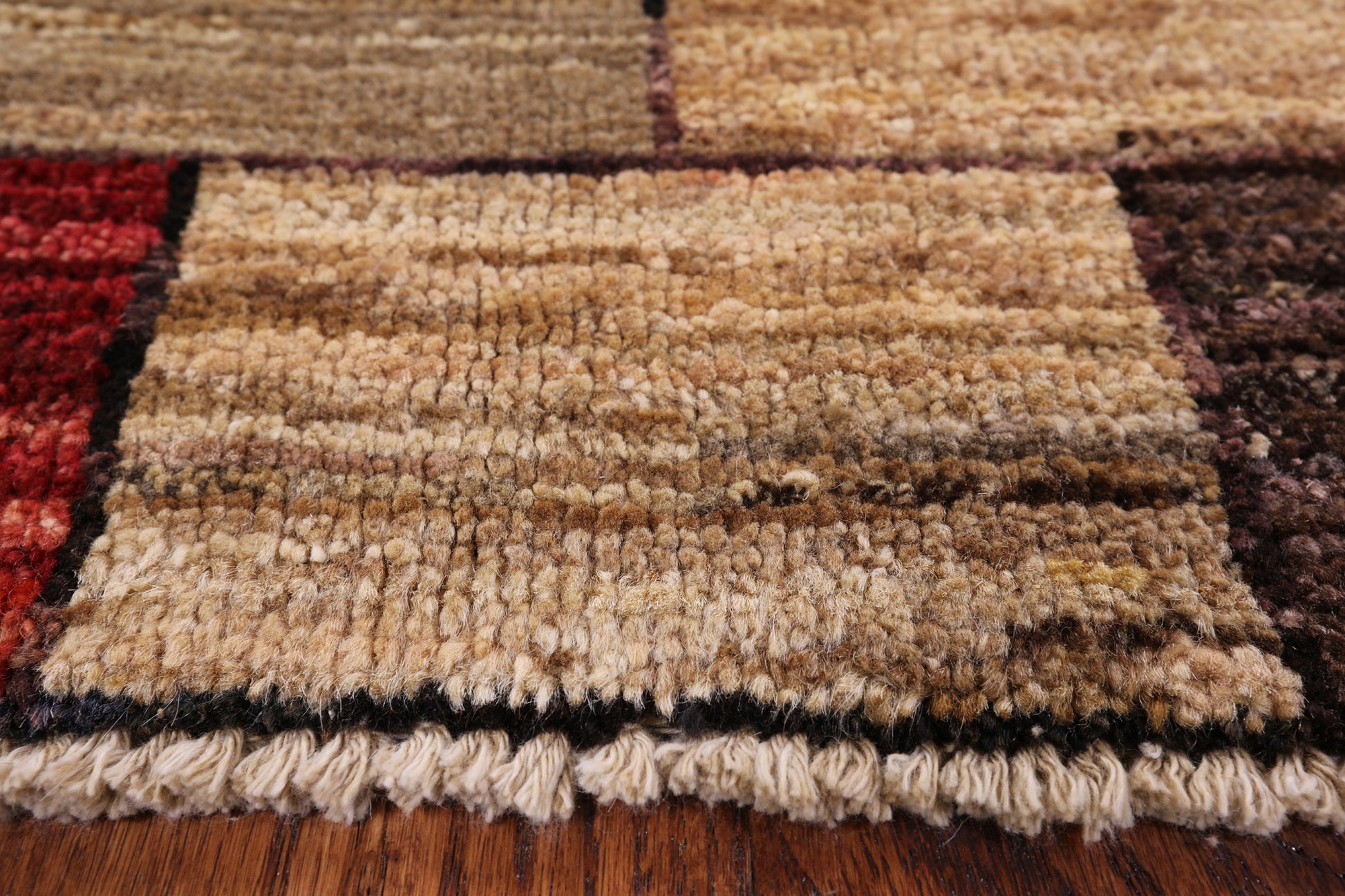 Persian Gabbeh Hand Knotted Wool Rug - 6' 7" X 9' 7" - Golden Nile