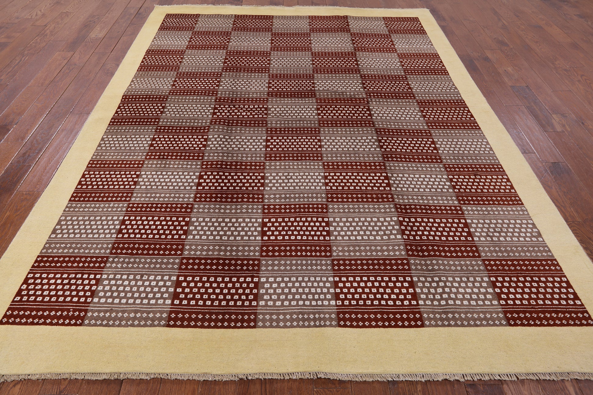 Persian Gabbeh Handmade Wool Rug - 8' 2" X 10' 3" - Golden Nile