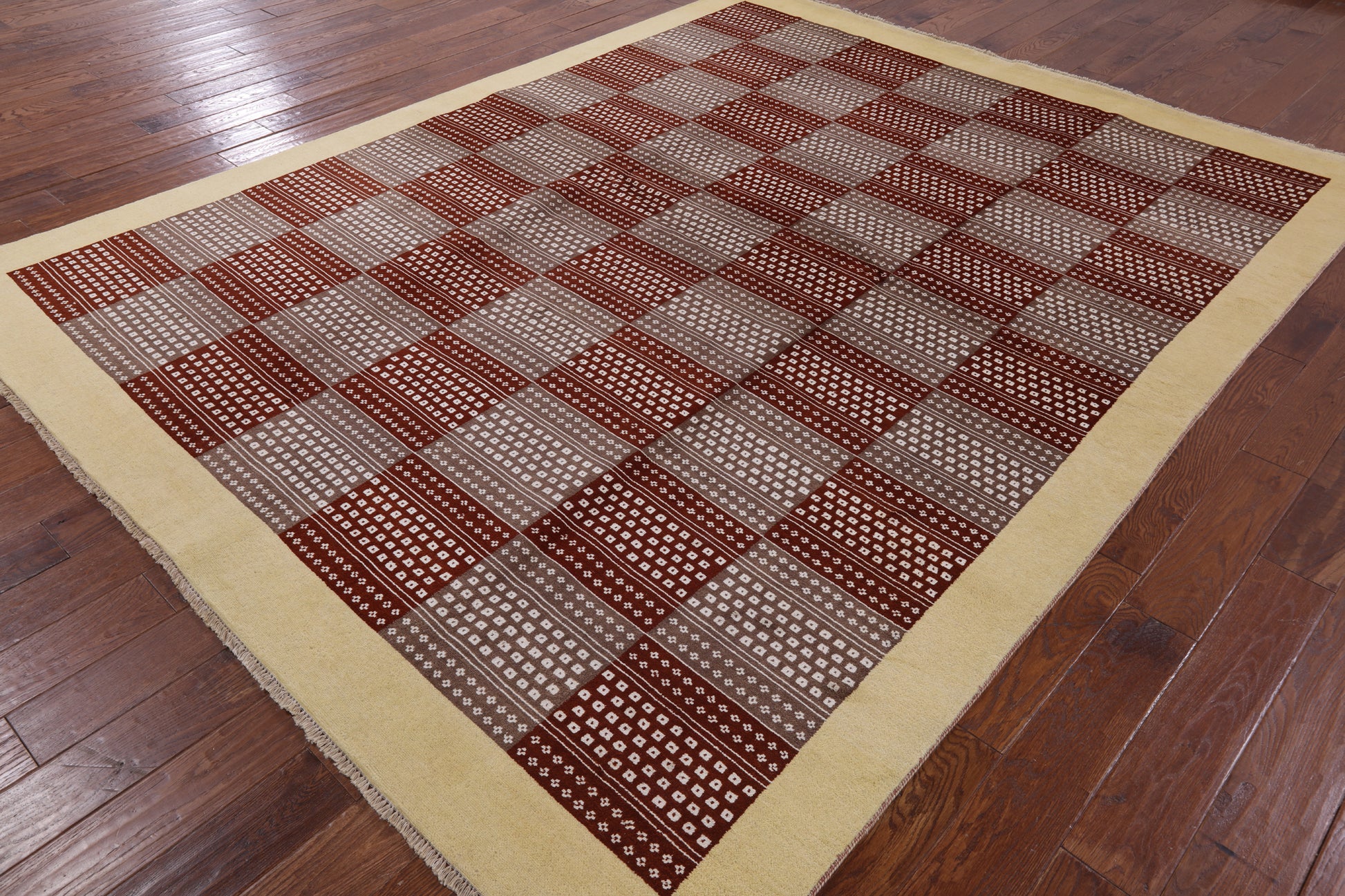 Persian Gabbeh Handmade Wool Rug - 8' 2" X 10' 3" - Golden Nile