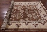 Brown Chobi Peshawar Hand-Knotted Rug - 6' 2" X 8' 5" - Golden Nile