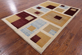 Persian Gabbeh Handmade Wool Rug - 5' 8" X 8' 5" - Golden Nile
