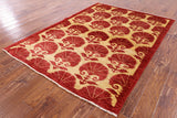Persian Gabbeh Hand Knotted Wool Rug - 4' 9" X 6' 6" - Golden Nile