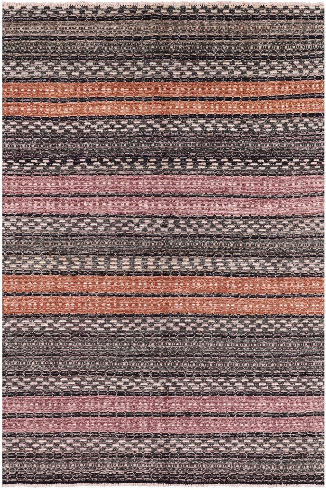 Tribal Gabbeh Hand Knotted Wool Rug - 5' 5" X 8' 5" - Golden Nile