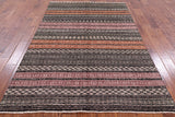 Tribal Gabbeh Hand Knotted Wool Rug - 5' 5" X 8' 5" - Golden Nile