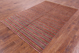 Persian Gabbeh Hand Knotted Wool Rug - 5' 7" X 8' 5" - Golden Nile