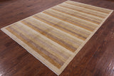 Persian Gabbeh Hand Knotted Rug - 6' 5" X 10' 4" - Golden Nile