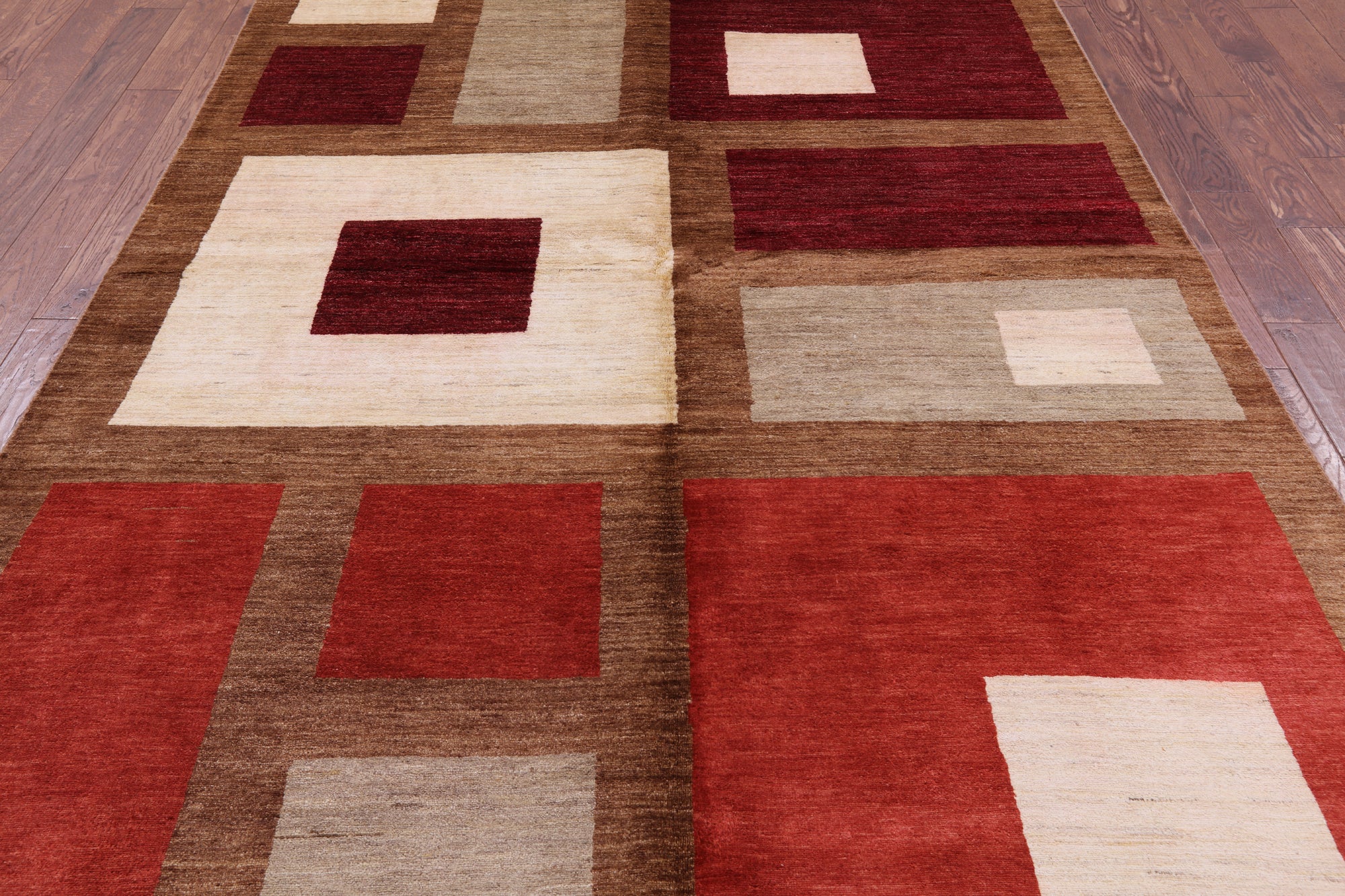 Persian Gabbeh Hand Knotted Wool Rug - 6' 9" X 9' 10" - Golden Nile