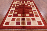 Persian Gabbeh Hand Knotted Wool Rug - 6' 8" X 9' 7" - Golden Nile