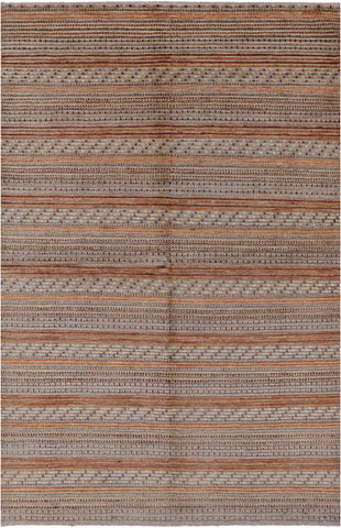 Persian Gabbeh Hand Knotted Wool Rug - 5' 10