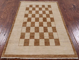 Gabbeh Hand Knotted Rug - 3' 2" X 5' 2" - Golden Nile