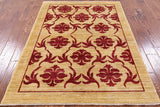 Gabbeh Hand Knotted Rug - 4' 2" X 5' 10" - Golden Nile