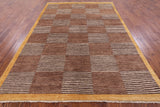 Tribal Persian Gabbeh Hand Knotted Wool Rug - 6' 7" X 9' 4" - Golden Nile