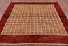 Square Gabbeh Wool Area Rug - 6' 5" X 6' 5" - Golden Nile