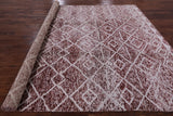 Modern Hand Knotted Pure Silk Area Rug - 9' 0" X 11' 10" - Golden Nile