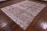 Modern Hand Knotted Pure Silk Area Rug - 9' 0" X 11' 10" - Golden Nile