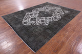 Persian Overdyed Hand Knotted Wool Area Rug - 8' 2" X 11' 0" - Golden Nile