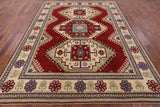 Red Super Kazak Handmade Wool Area Rug - 8' 3" X 10' 8" - Golden Nile