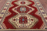 Red Super Kazak Handmade Wool Area Rug - 8' 3" X 10' 8" - Golden Nile