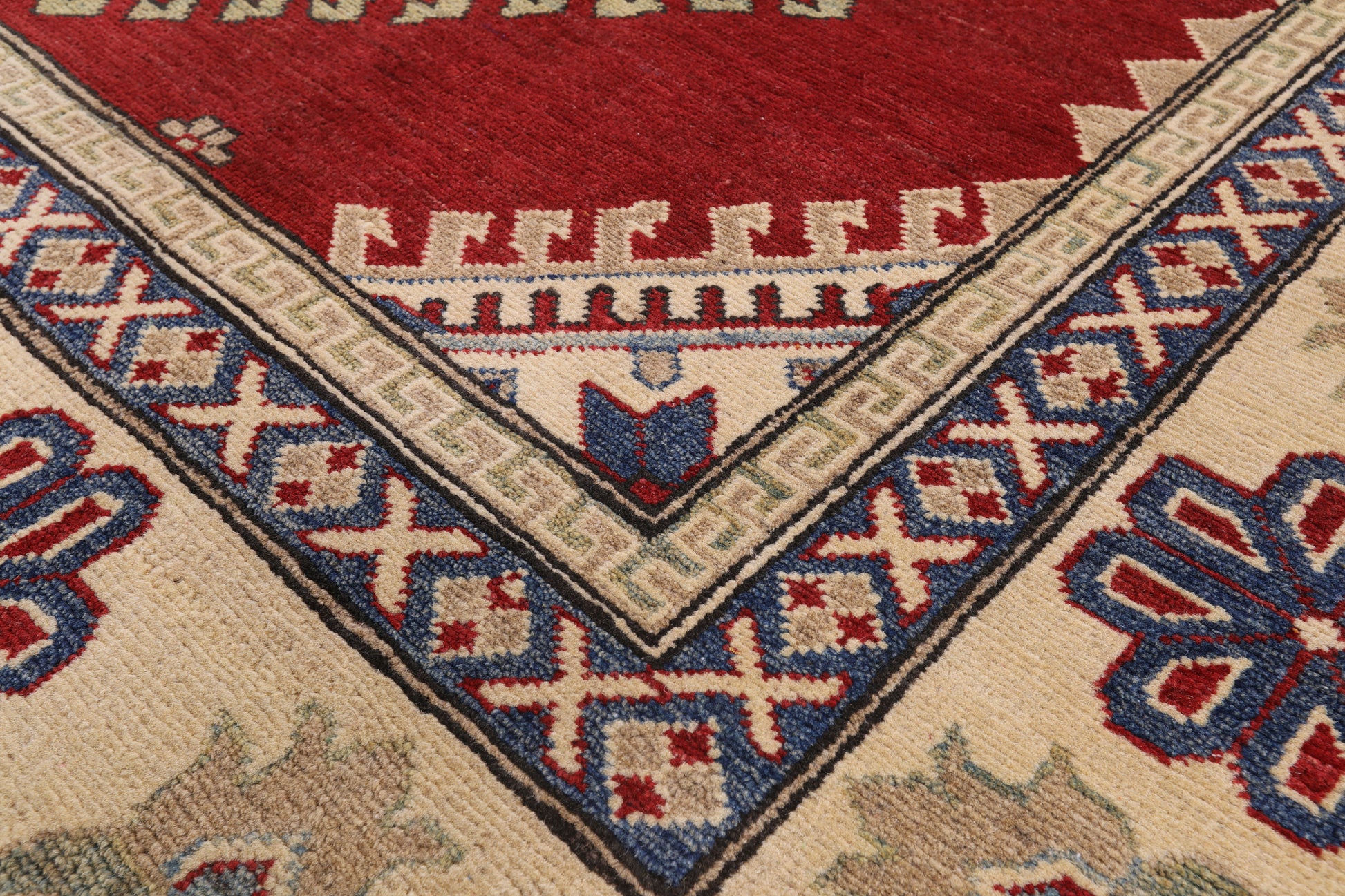 Red Super Kazak Handmade Wool Area Rug - 8' 3" X 10' 8" - Golden Nile