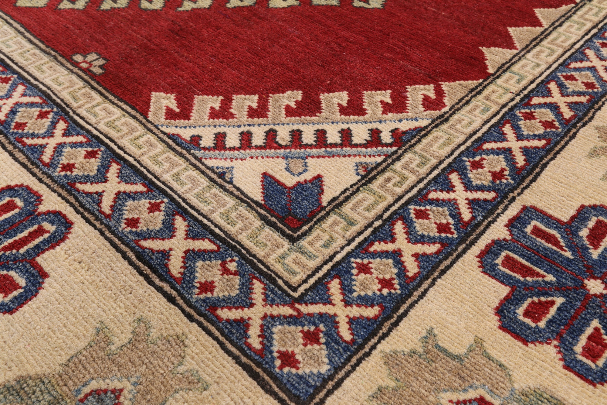 Red Super Kazak Handmade Wool Area Rug - 8' 3" X 10' 8" - Golden Nile