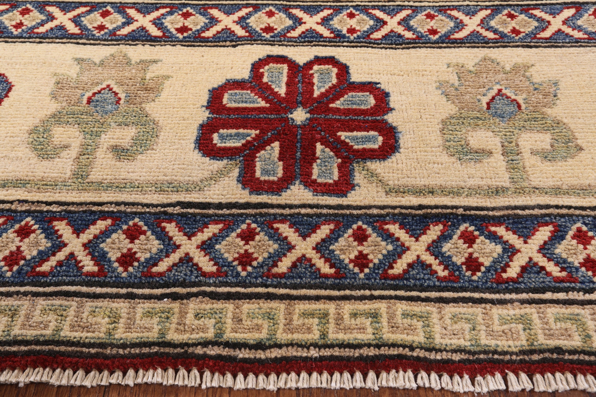 Red Super Kazak Handmade Wool Area Rug - 8' 3" X 10' 8" - Golden Nile