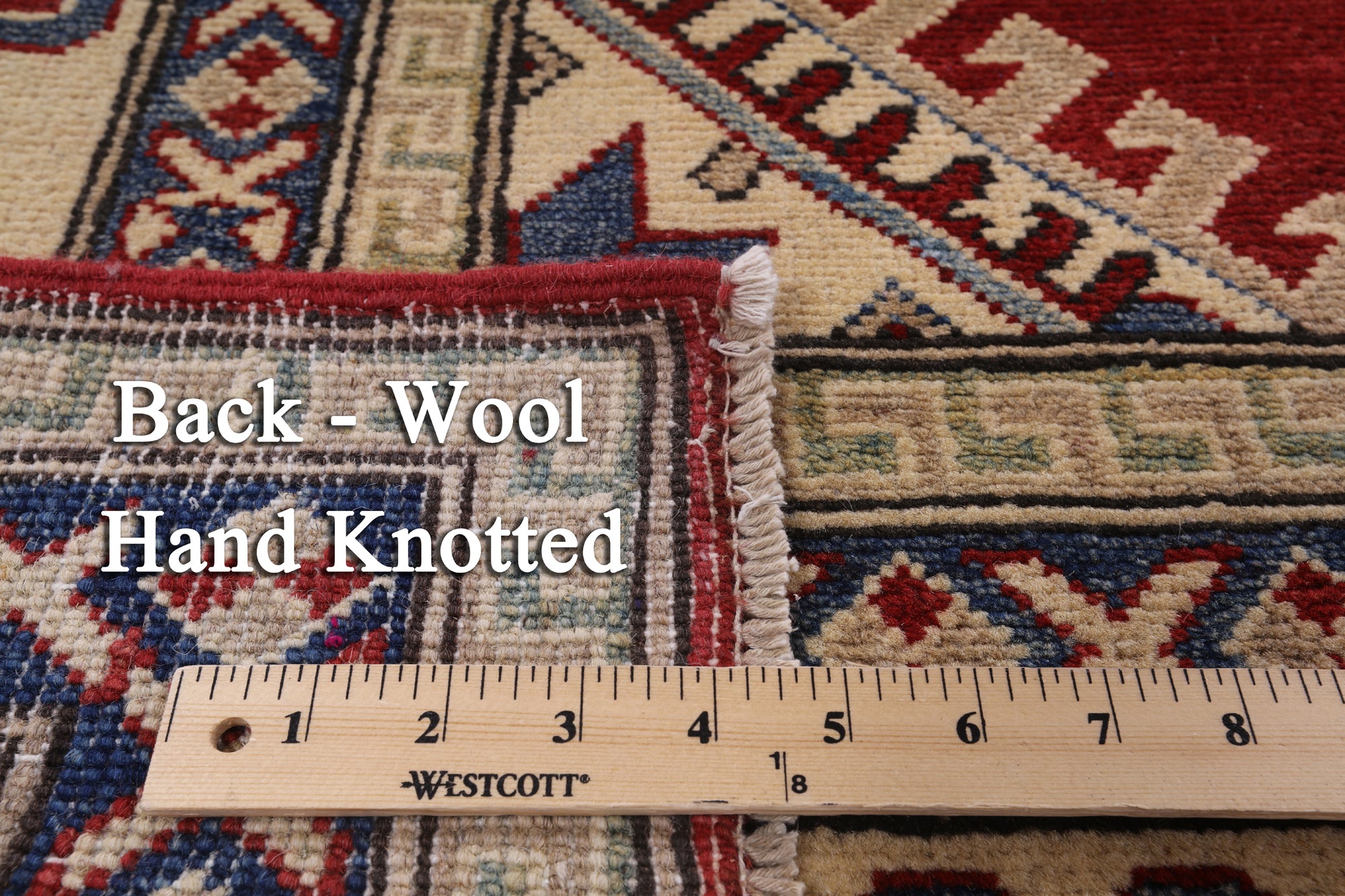 Red Super Kazak Handmade Wool Area Rug - 8' 3" X 10' 8" - Golden Nile