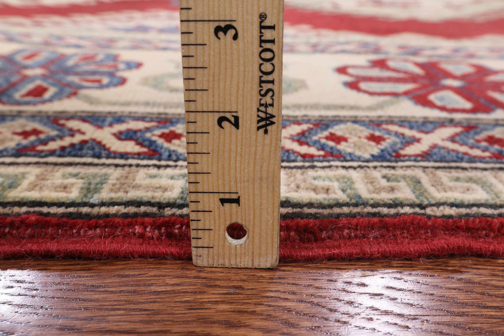 Red Super Kazak Handmade Wool Area Rug - 8' 3" X 10' 8" - Golden Nile
