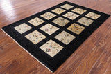 Persian Gabbeh Area Rug - 4' 1" X 6' - Golden Nile