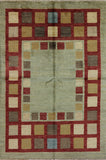 Modern Super Gabbeh Hand Knotted Rug 6 X 8 - Golden Nile