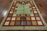 Modern Super Gabbeh Hand Knotted Rug 6 X 8 - Golden Nile