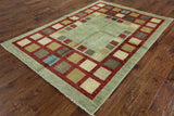 Modern Super Gabbeh Hand Knotted Rug 6 X 8 - Golden Nile