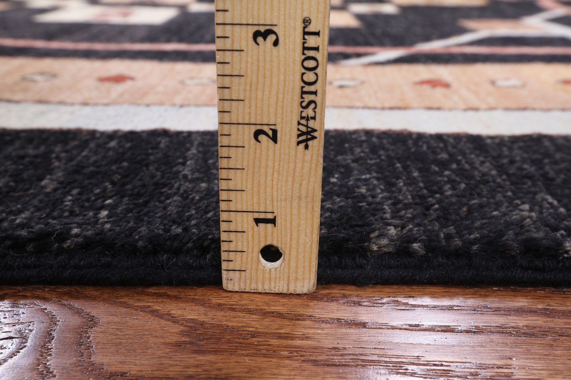 Black Persian Gabbeh Handmade Wool Area Rug - 5' 7" X 8' 5" - Golden Nile