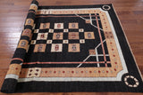 Black Persian Gabbeh Handmade Wool Area Rug - 5' 7" X 8' 5" - Golden Nile