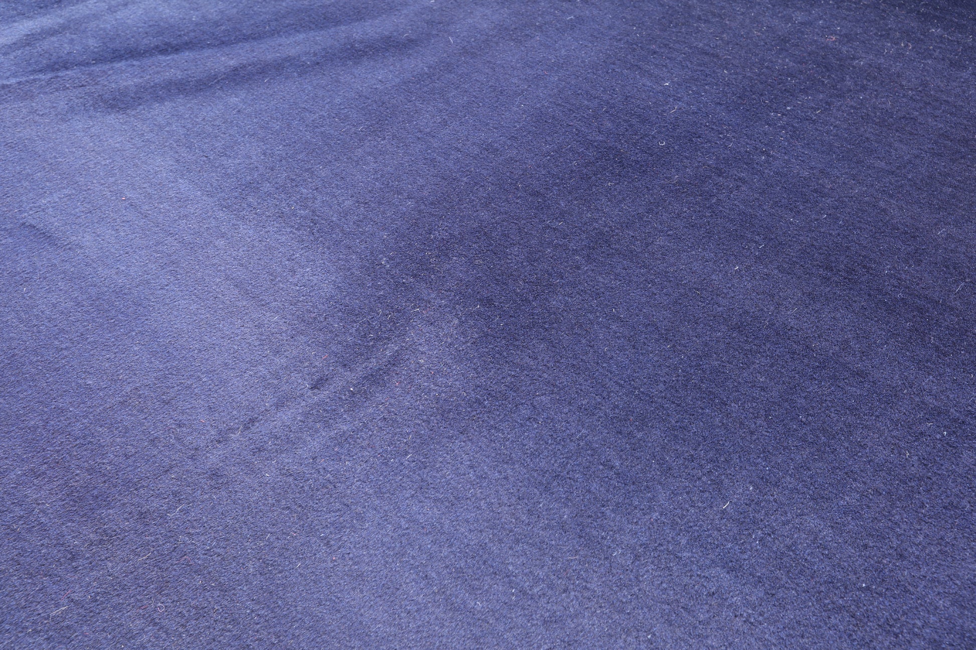 Navy Blue Floral Hand Knotted Wool Area Rug - 9' 0" X 12' 0" - Golden Nile