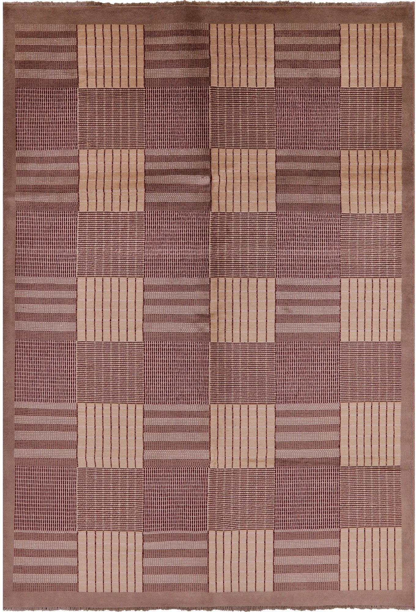 Persian Gabbeh Handmade Wool Rug - 6' 7" X 9' 7" - Golden Nile