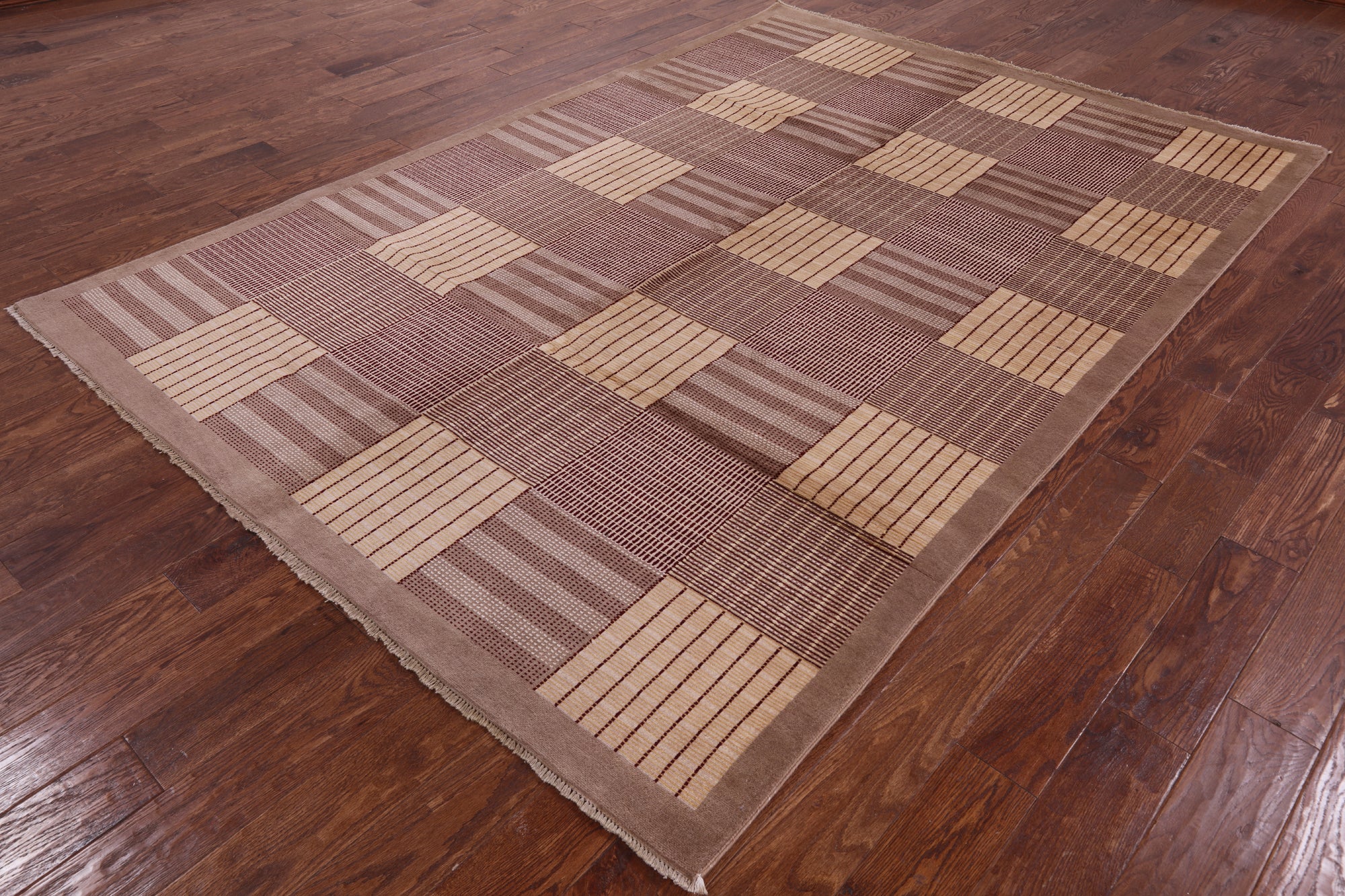 Persian Gabbeh Handmade Wool Rug - 6' 7" X 9' 7" - Golden Nile