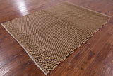 Persian Gabbeh Handmade Wool Area Rug - 5' 10" X 7' 9" - Golden Nile