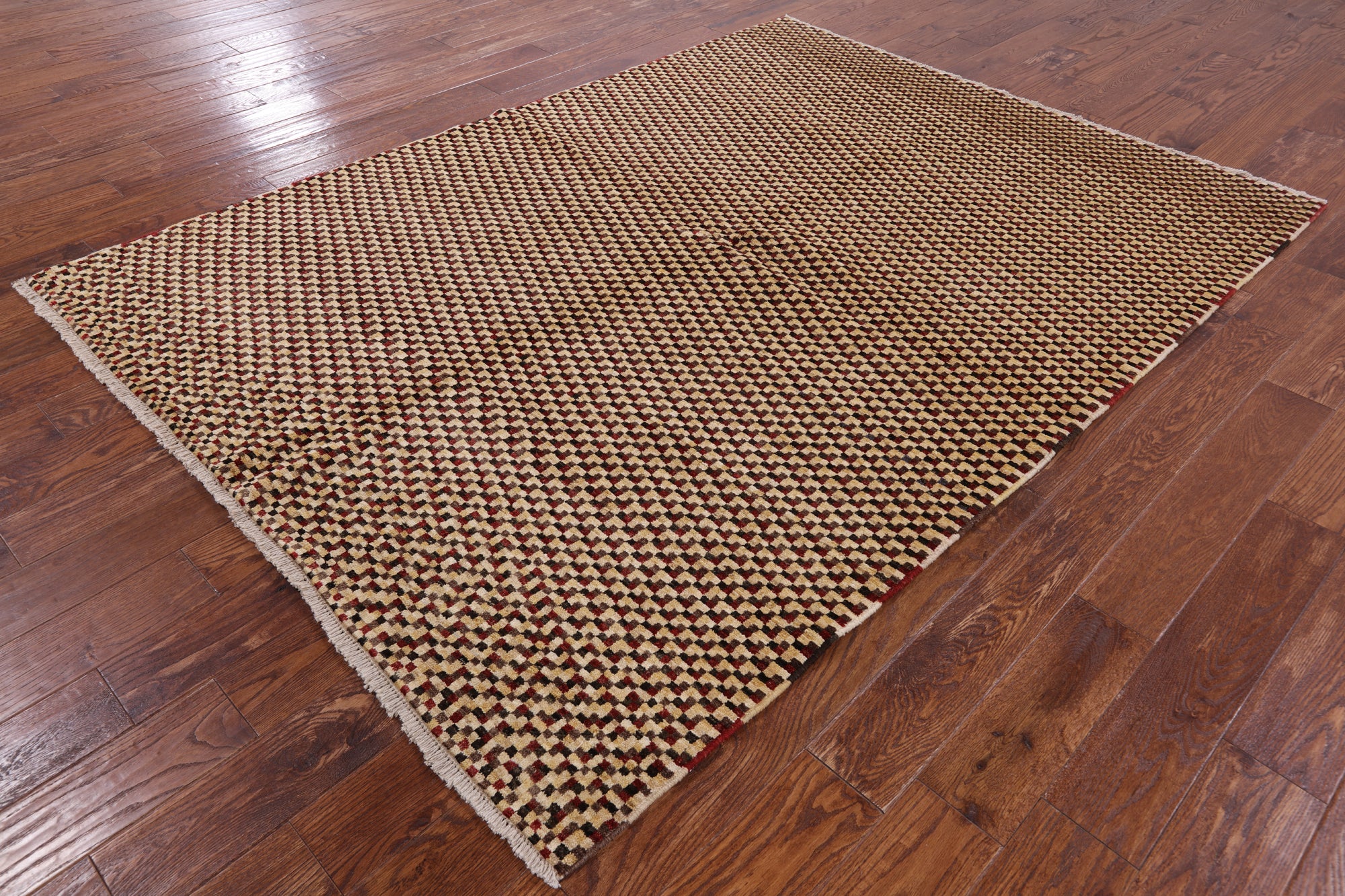 Persian Gabbeh Handmade Wool Area Rug - 5' 10" X 7' 9" - Golden Nile