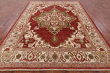 Heriz Serapi Hand Knotted Rug - 8' 0" X 10' 11'' - Golden Nile