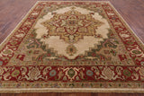 Fine Serapi Hand Knotted Rug - 8' 0" X 10' 0'' - Golden Nile