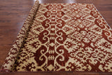 Ikat Handmade Wool Rug - 8' 0" X 10' 3" - Golden Nile