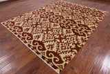 Ikat Handmade Wool Rug - 8' 0" X 10' 3" - Golden Nile