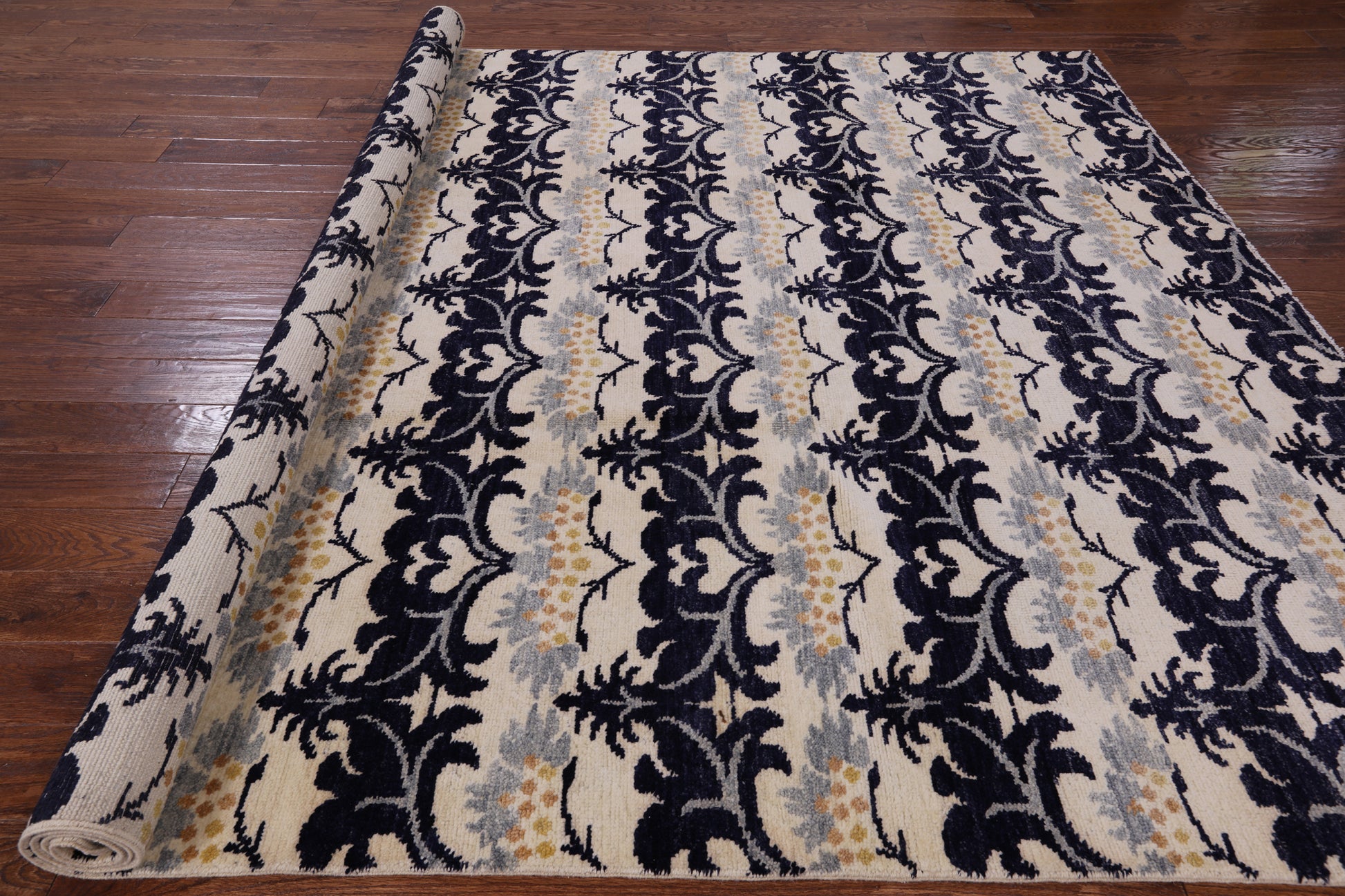 William Morris Hand Knotted Wool Rug - 8' 0" X 10' 0" - Golden Nile