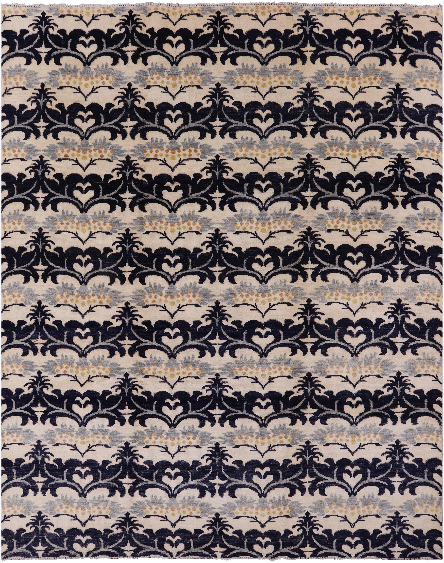 William Morris Hand Knotted Wool Rug - 8' 0" X 10' 0" - Golden Nile