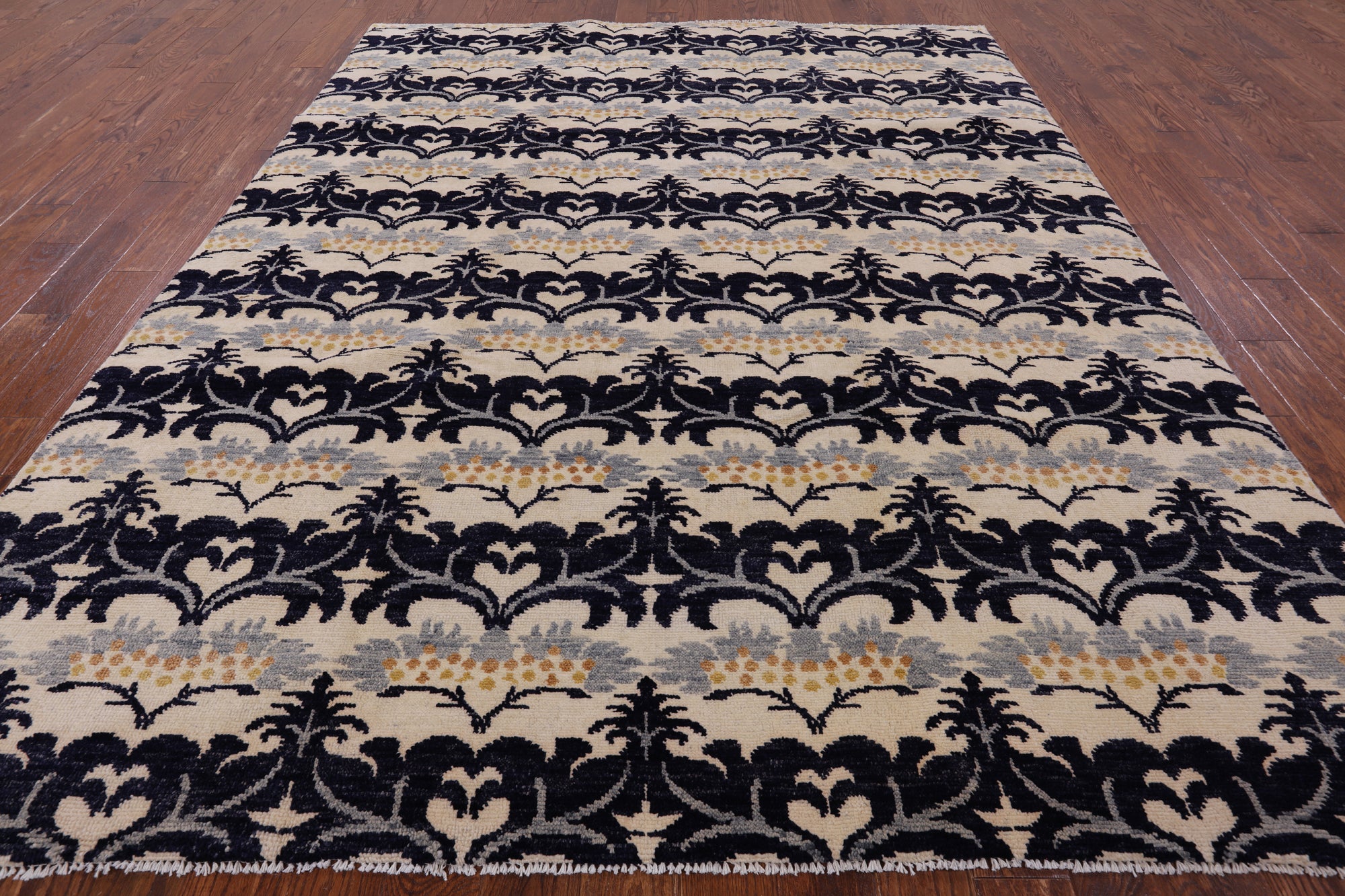 William Morris Hand Knotted Wool Rug - 8' 0" X 10' 0" - Golden Nile