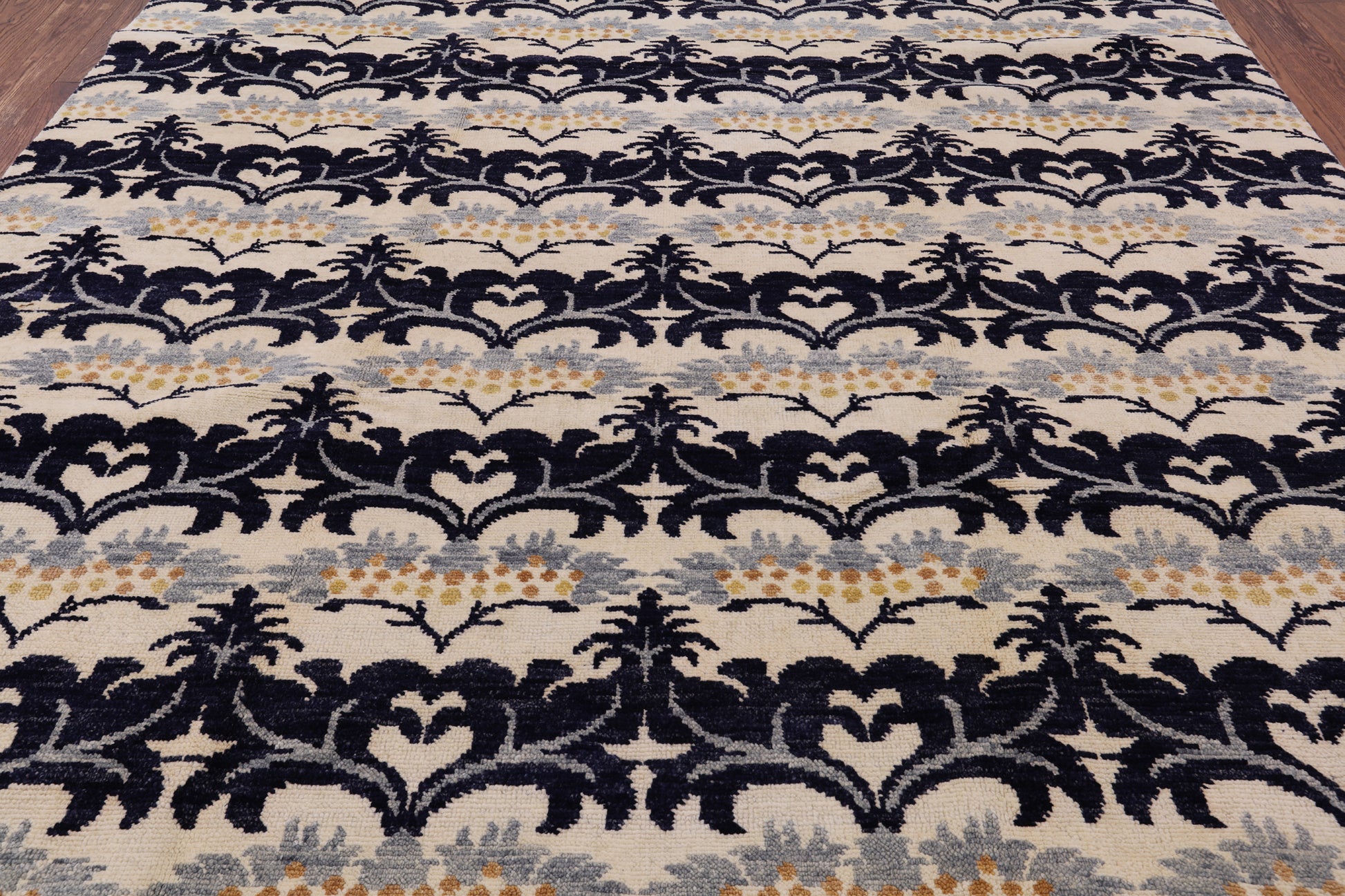 William Morris Hand Knotted Wool Rug - 8' 0" X 10' 0" - Golden Nile