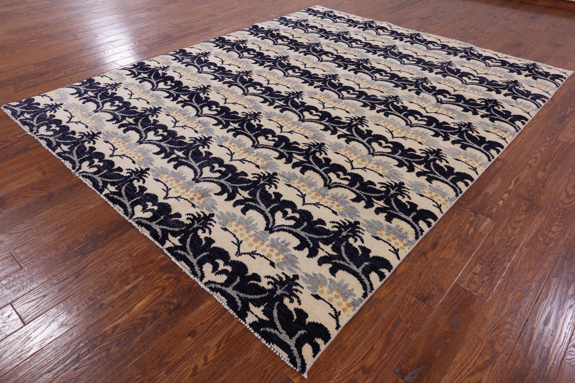 William Morris Hand Knotted Wool Rug - 8' 0" X 10' 0" - Golden Nile
