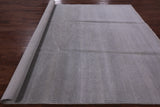 Grey Savannah Grass Hand Knotted Wool & Silk Rug - 8' 1" X 10' 3" - Golden Nile