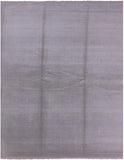 Grey Savannah Grass Hand Knotted Wool & Silk Rug - 8' 1" X 10' 3" - Golden Nile