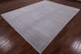 Grey Savannah Grass Hand Knotted Wool & Silk Rug - 8' 1" X 10' 3" - Golden Nile